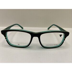 Lenton & Rusby Eyeglasses LRK3502 Black/Green Designer Demo Lens Green 47-15-130